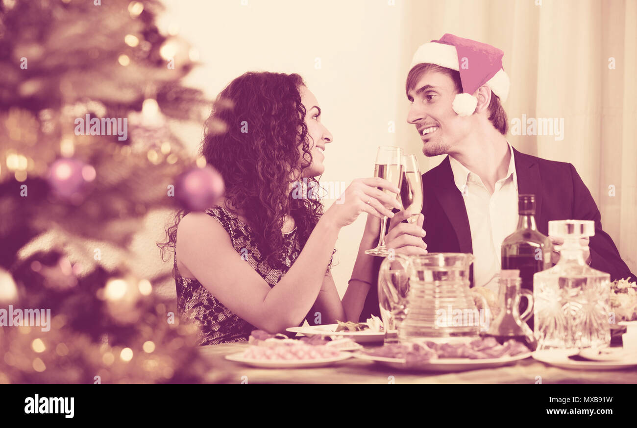 Christmas Dinner At Home Cheerful Glad Young Family Stock Photo Alamy christmas-dinner-at-home-cheerful-glad-young-family-stock-photo-alamy