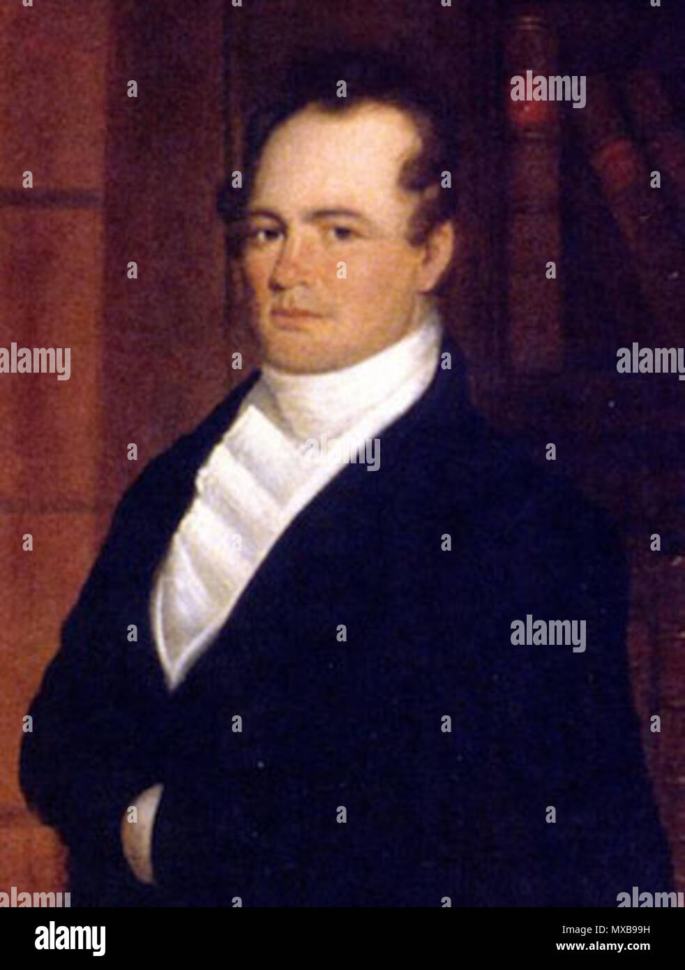 . English: Kentucky Congressman John Speed Smith, cropped from the portrait of his family painted by Chester Harding (1792-1866) in 1819 . 5 April 2012.  John Speed Smith family by Chester Harding.jpg: Chester Harding derivative work: Acdixon 323 John Speed Smith Stock Photo