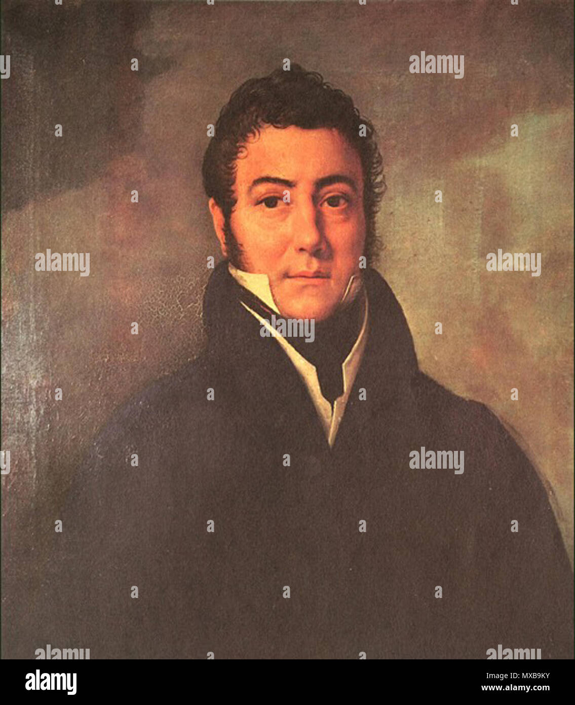 . Español: José de San Martin . 1824. Francois Joseph Navez 324 Jose de San Martin por Navez Stock Photo