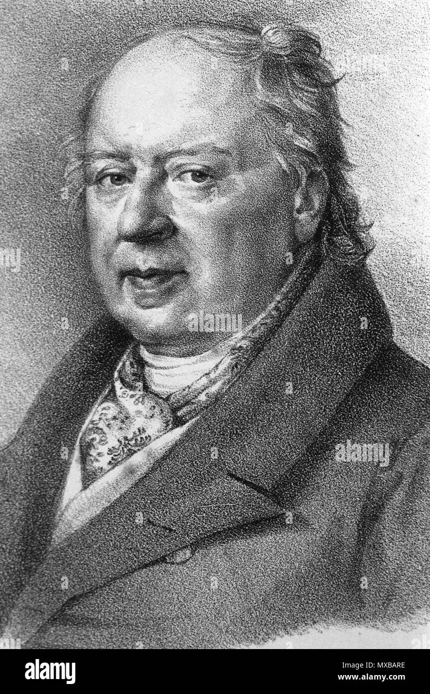 . English: Joseph Franz Freiherr von Jacquin (February 7, 1766 - October 26, 1839) . Unknown date, published in 1800s. Unknown 325 Joseph Franz von Jacquin2 Stock Photo