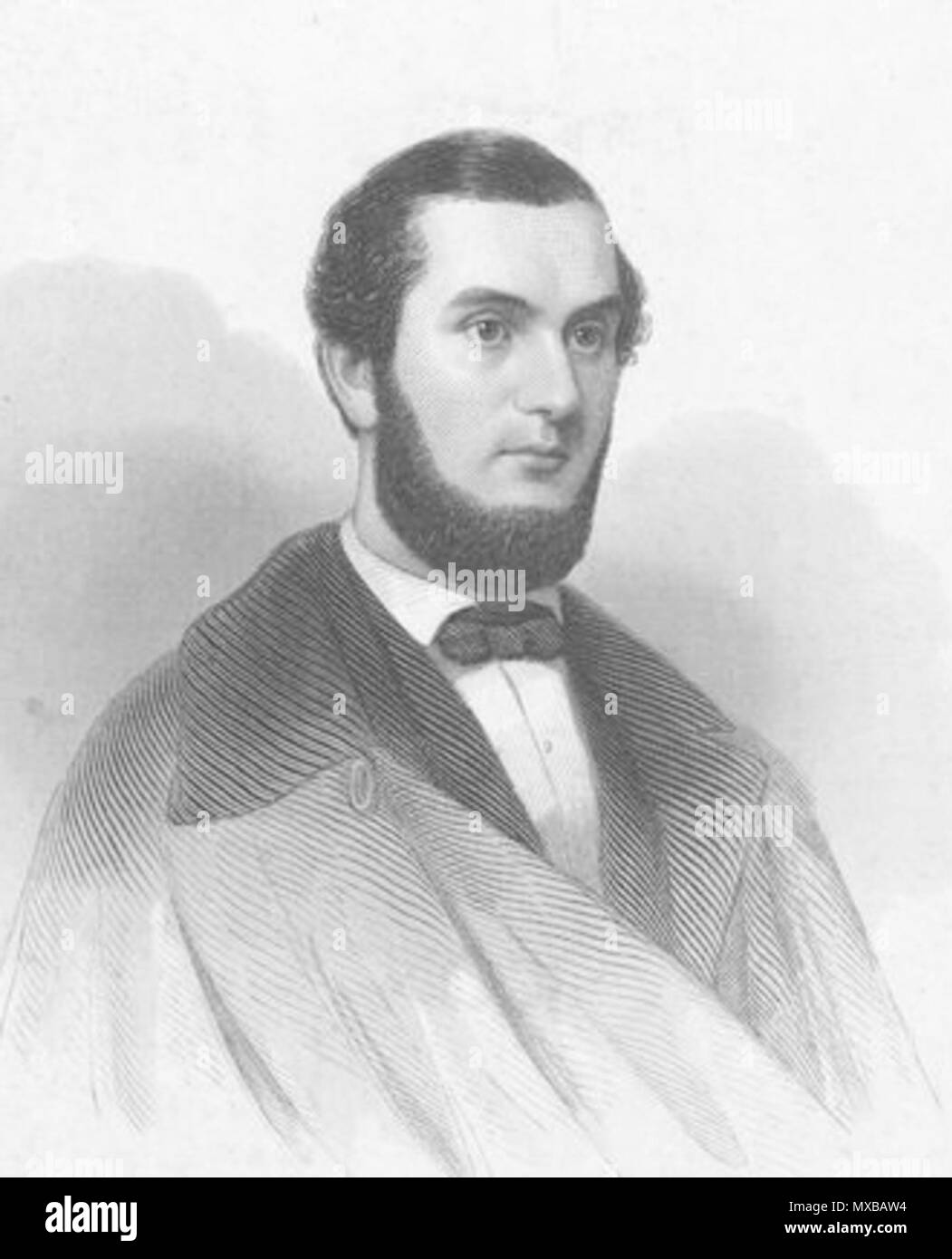 . English: American genealogist Joseph Lemuel Chester (a.k.a. Julian Cramer, 1821–1882). 19th century. Undeciphered 326 Joseph Lemuel Chester Stock Photo