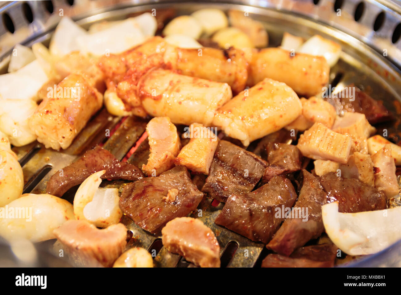 Gopchanggui, Korean Grilled Beef Tripe Stock Photo Alamy