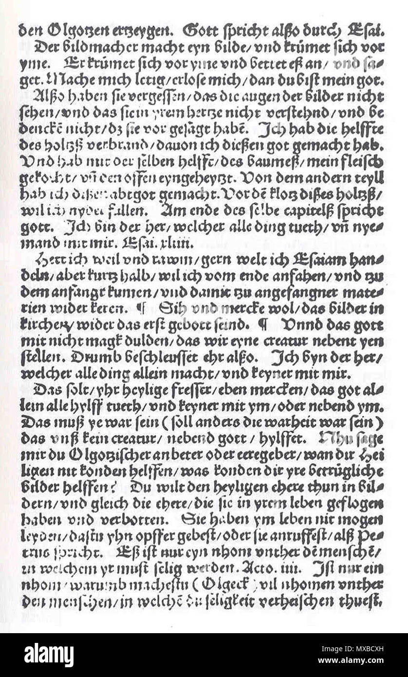 . Deutsch: Andreas Bodenstein von Karlstadt: Von Abtuhung der Bylder, vnd das keyn Betdler vnther den Christen seyn soll. . Andreas Bodenstein von Karlstadt 337 Karlstadt Von abtuhung der Bylder 14 Stock Photo