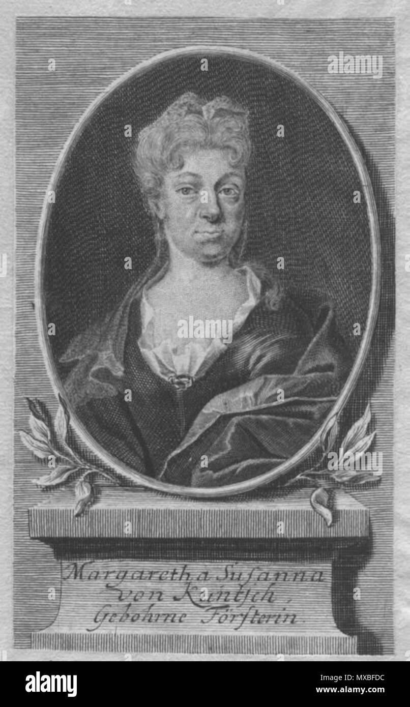  De Margaretha Susanna Von Kuntsch 1651 1717 Copper Engraving 