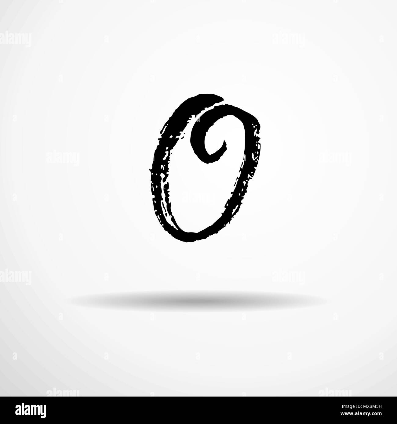 Letter O Handwritten By Dry Brush Rough Strokes Textured Font Vector Illustration Grunge Style Alphabet Stock Vector Image Art Alamy