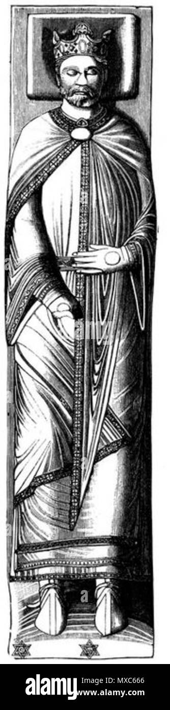 . English: Richard I. From his tomb at Fontevrault. 1915. HISTORY OF ENGLAND by SAMUEL R. GARDINER 383 Lvisrdce tomb Stock Photo