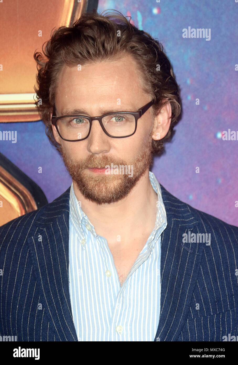April 08, 2018 - Tom Hiddleston attending 'Avengers Infinity War' UK Fan Event, Television Studios White City in London, England, UK Stock Photo