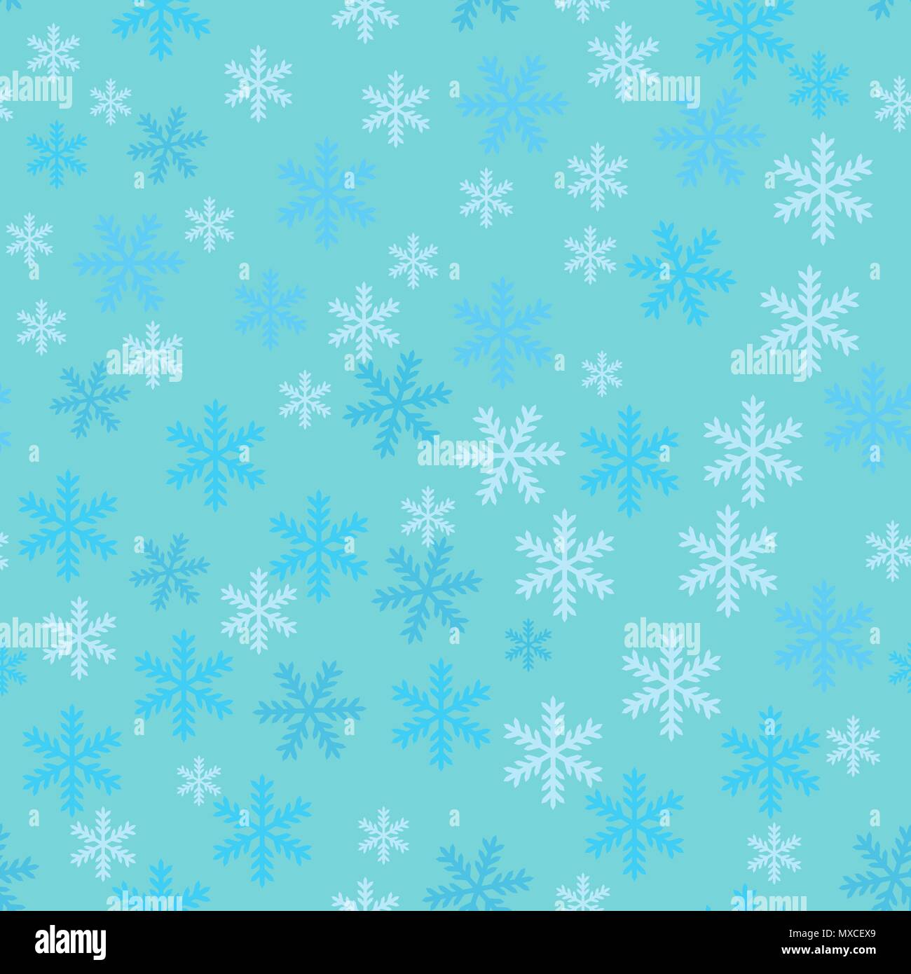Snowflake Pattern - Snowflake vector pattern blue background.EPS 10 Stock Vector