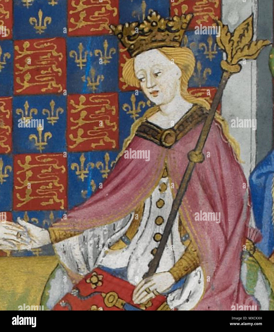 . Margaret of Anjou, wife of King Henry VI . circa 1445. Talbot Master (fl. in Rouen, c. 1430–60) 396 MargaretAnjou Stock Photo