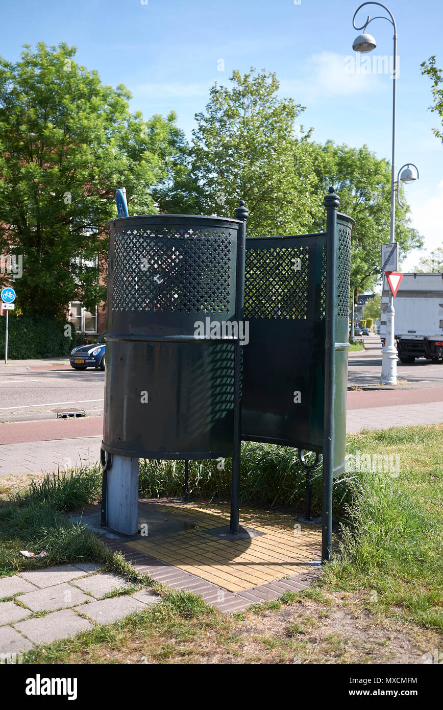 Amsterdam, Netherlands May 17, 2018 outdoor urinals Men public