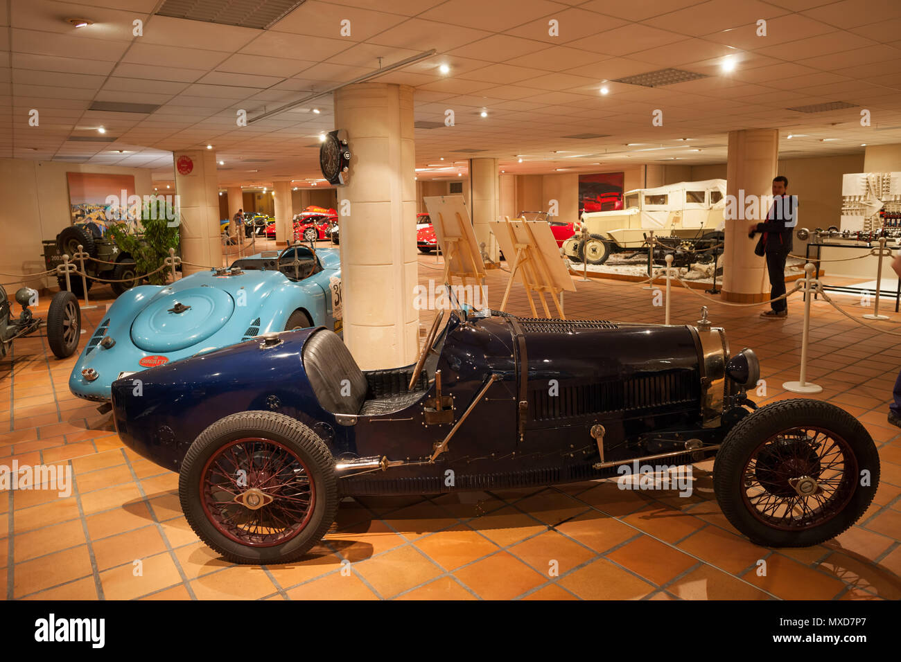 Monaco Top Cars Collection automobile museum, Bugatti Type 35 8Cyl 2L, 1927, Exhibition of HSH The Prince of Monaco's Vintage Car Collection Stock Photo