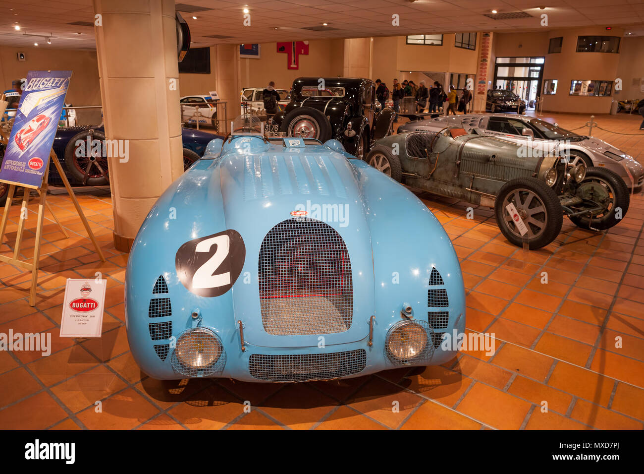 Monaco Top Cars Collection automobile museum, 1936 Bugatti type 57G "Tank",  the Exhibition of HSH The Prince of Monaco's Vintage Car Collection Stock  Photo - Alamy