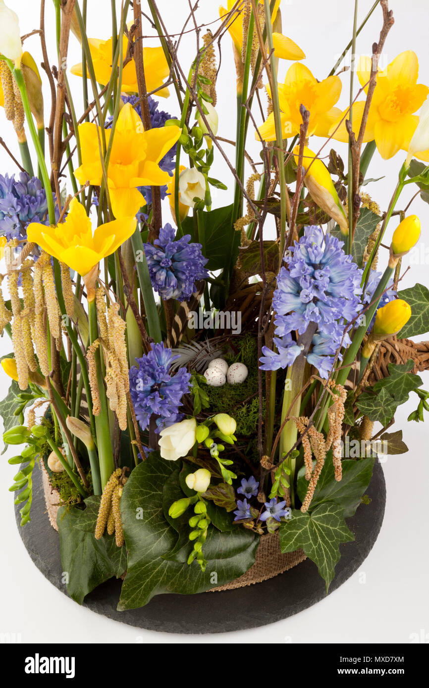 A spring flower arrangement Stock Photo