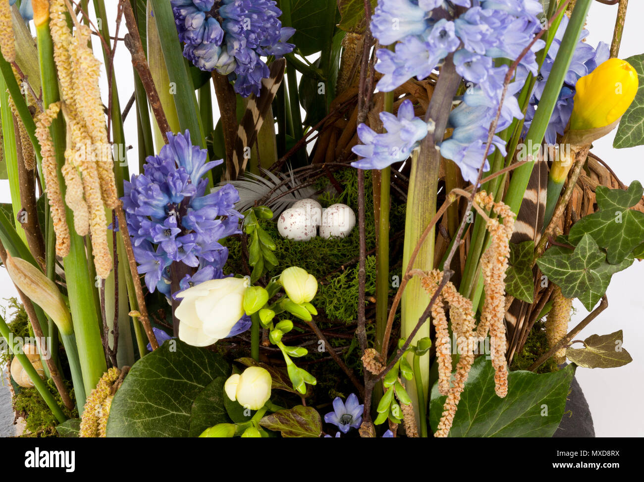 A spring flower arrangement Stock Photo