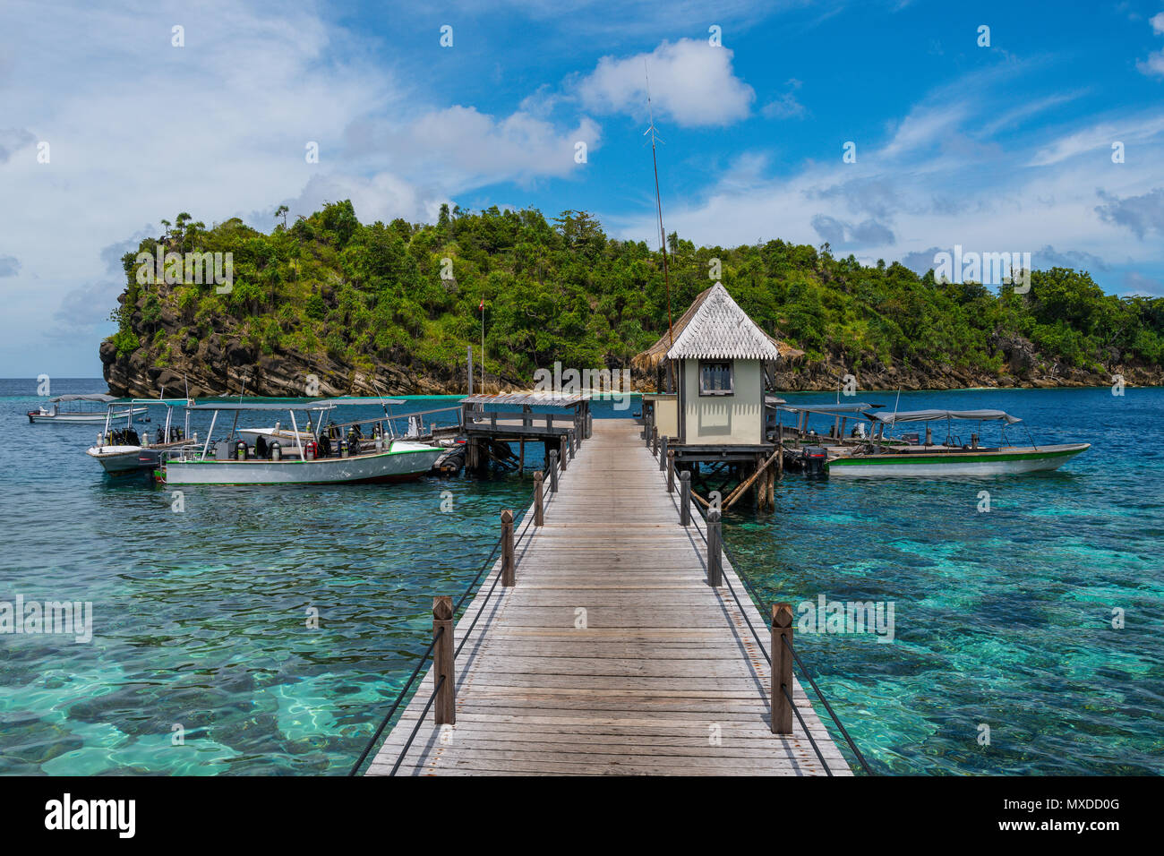 diving resort in the Raja Ampat, Indonesia Stock Photo Alamy