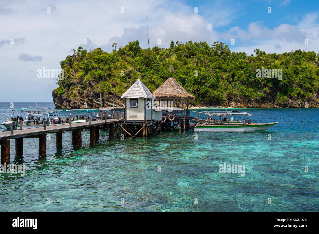 diving resort in the Raja Ampat, Indonesia Stock Photo Alamy