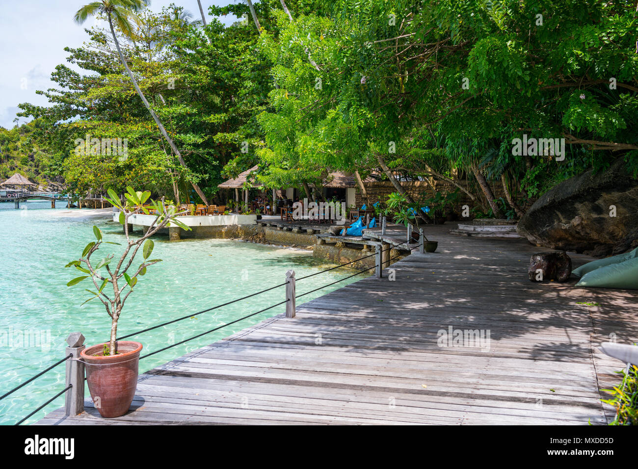 diving resort in the Raja Ampat, Indonesia Stock Photo Alamy