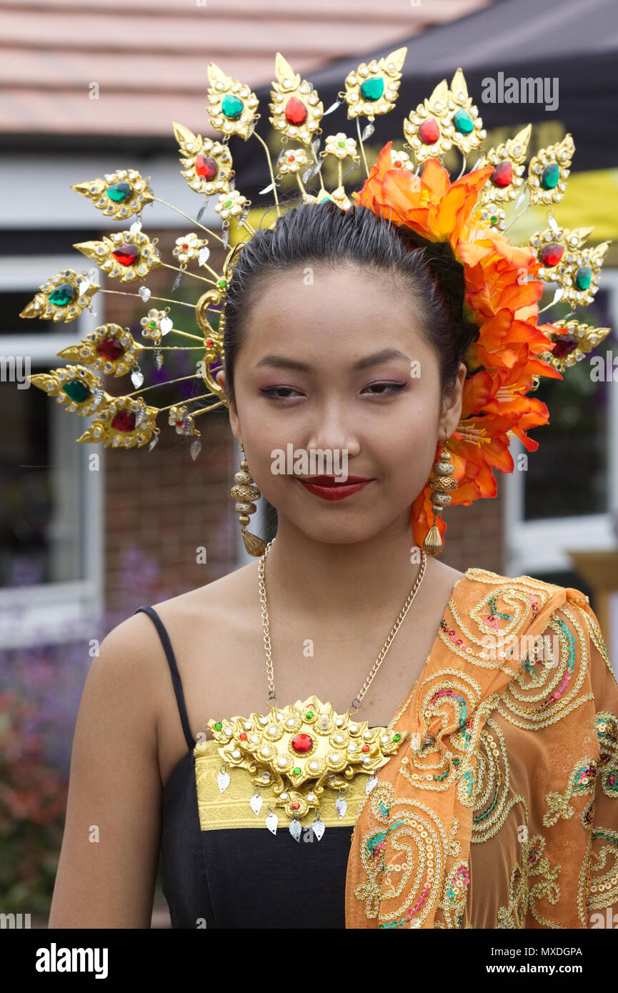 Traditional Thai dance and song acts Stock Photo