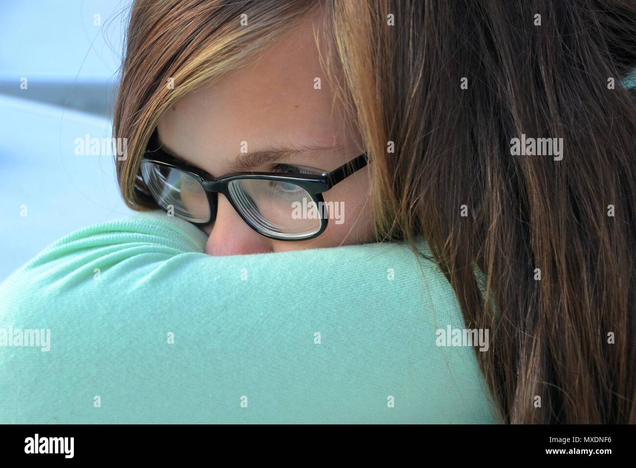 young bored girl Stock Photo