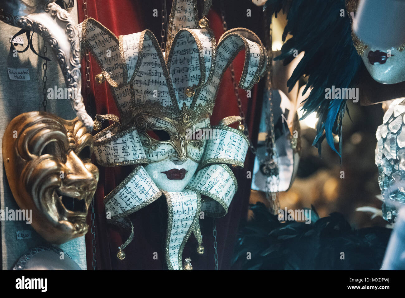 masks in a shop in Venice Stock Photo Alamy