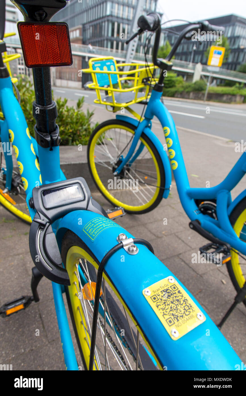 Rent bike, share bike, rental bikes by the provider Byke, here in Essen