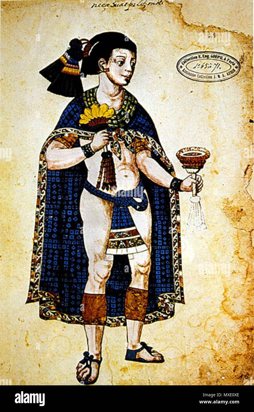 . Nezahualpilli, ruler of Texcoco . 17th century. Unknown 442 Nezahualpiltzintli Stock Photo