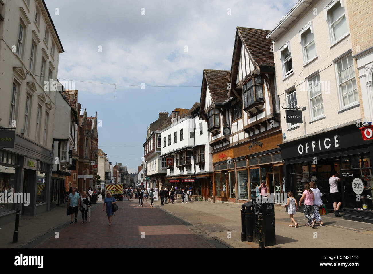 Canterbury High Street, Canterbury, Kent Stock Photo