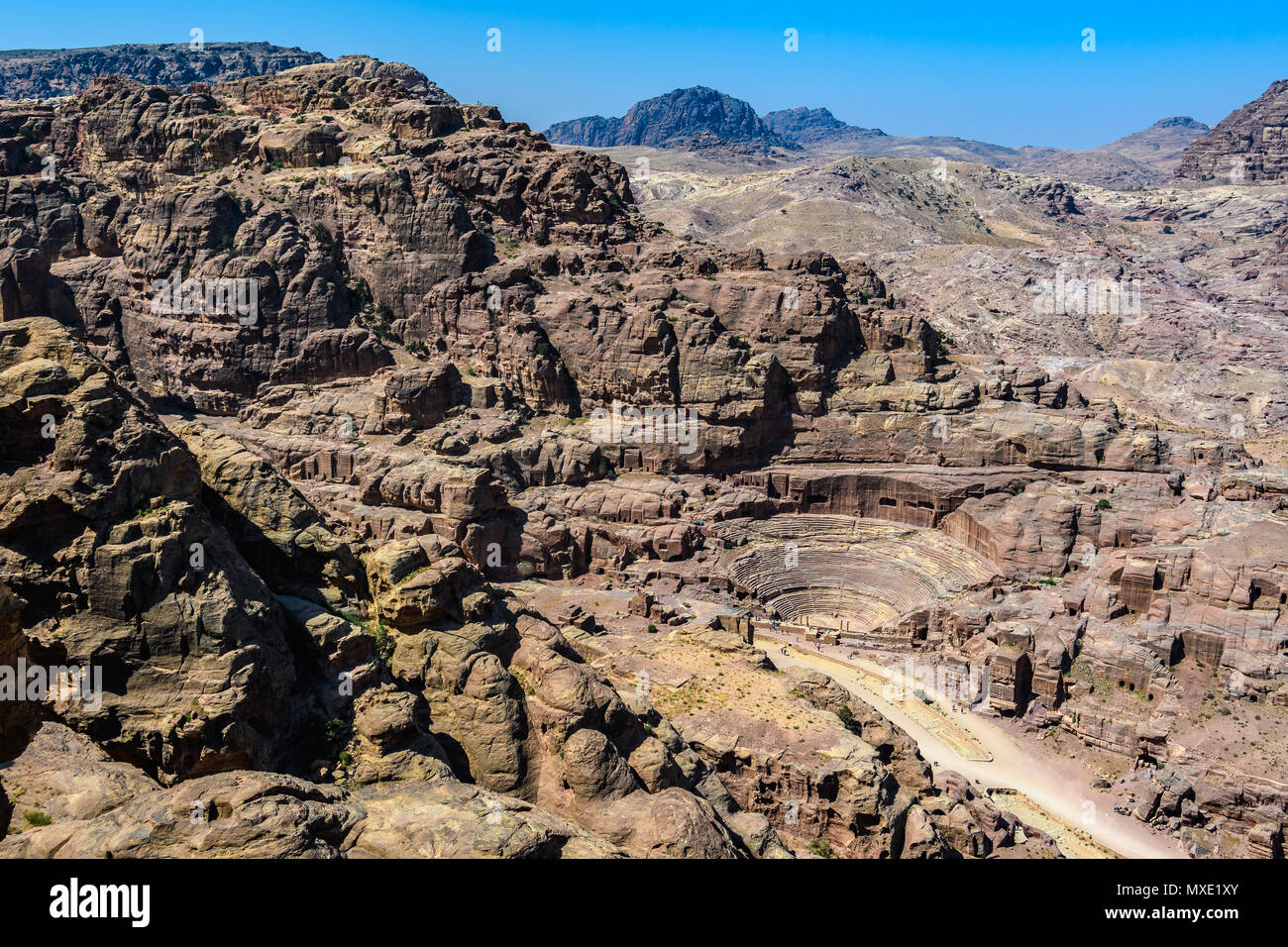 Aerial view tomb petra jordan hi-res stock photography and images - Alamy