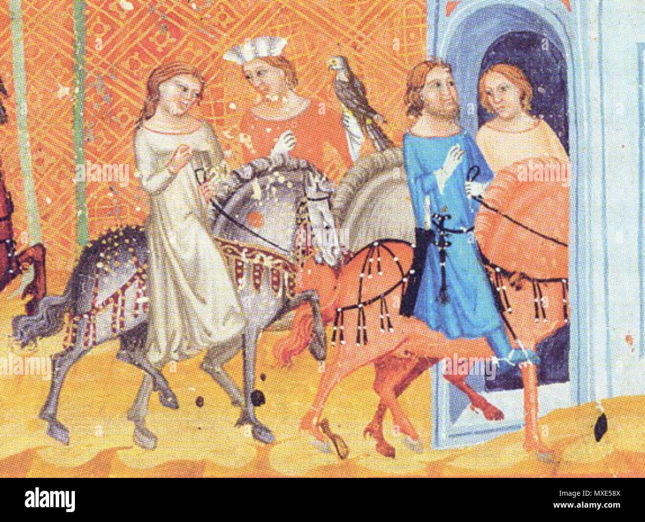 . Čeština: Oldřich a Božena . 14th century. Anonymous 455 Oldrich a Bozena Stock Photo