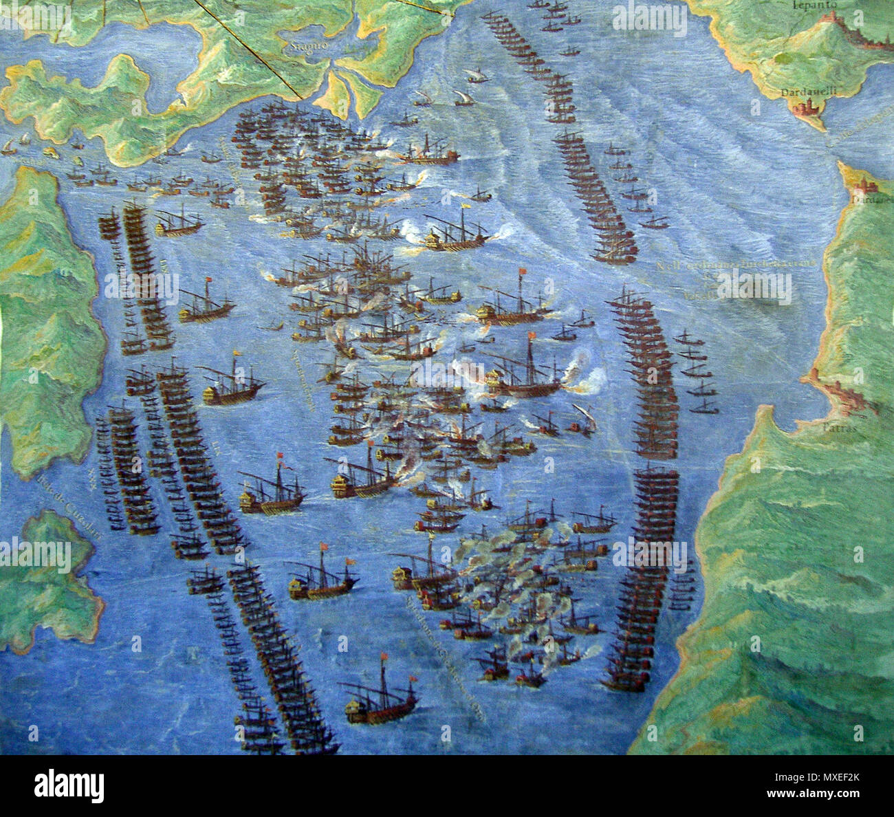 . Battle of Lepanto (1571) . This fresco depicts the Battle of Lepanto