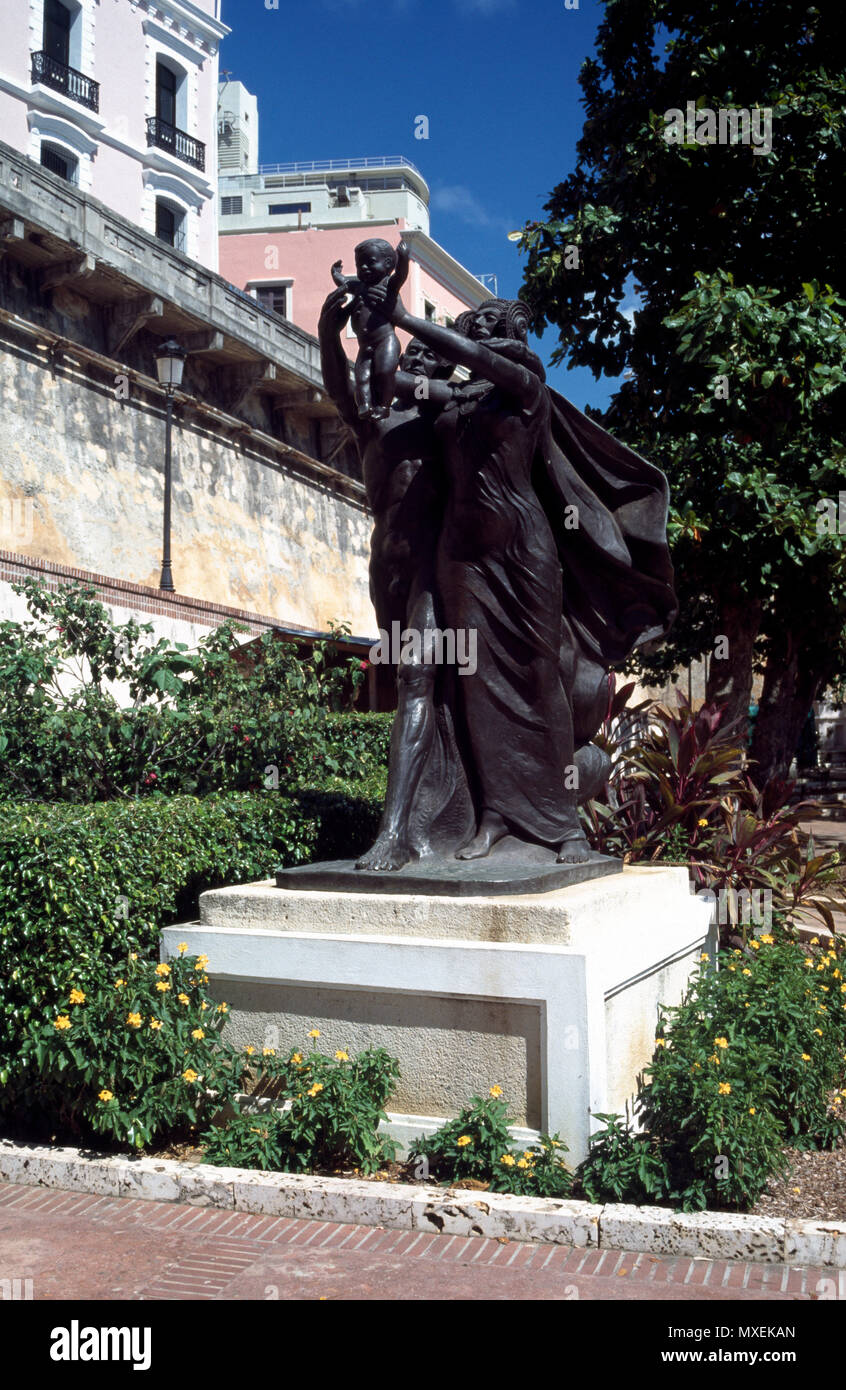 Staue in Old San Juan Puerto Rico Stock Photo