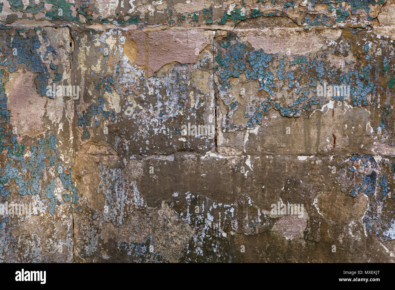 Texture of old wall with shabby paint Stock Photo