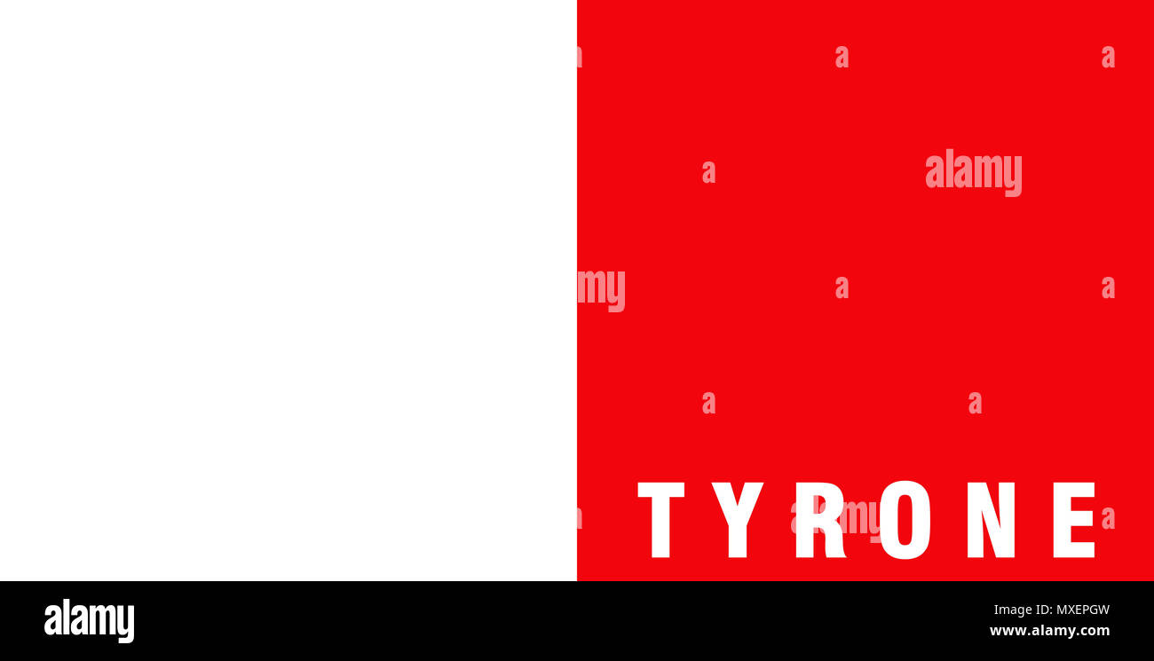 Tyrone county flag northern ireland united kingdom symbol Stock Photo