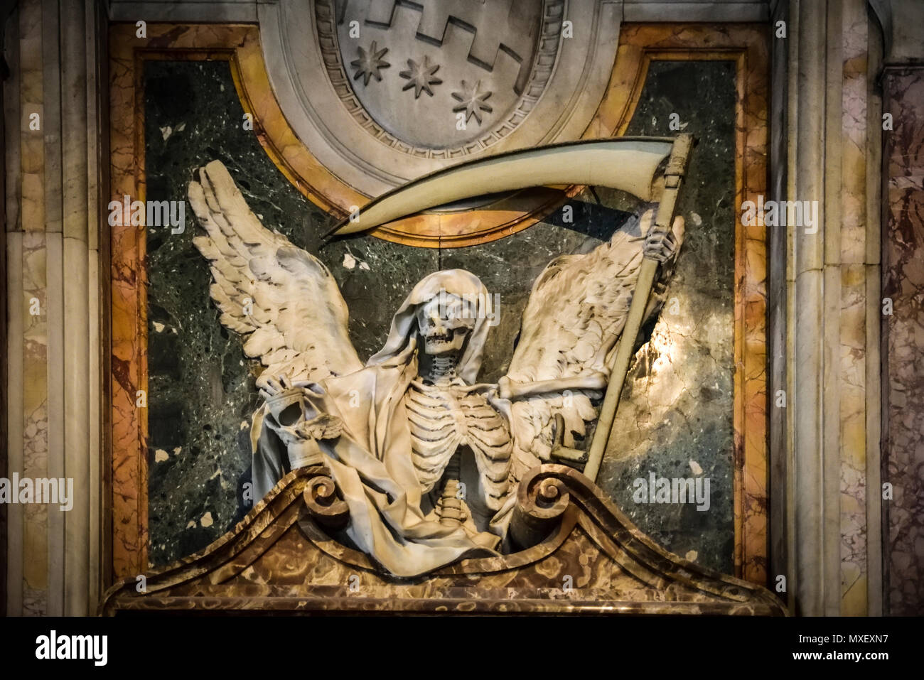 Death angel. Sculpture in the Basilica of San Pietro in Vincoli, Rome Stock Photo