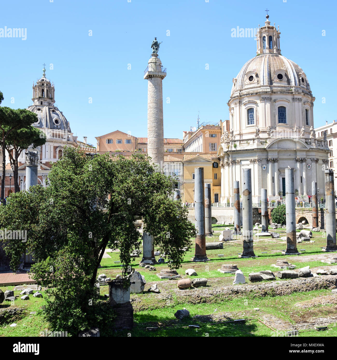 Rome. Trajan column. It depicts the history of the conquest of Dacia by ...