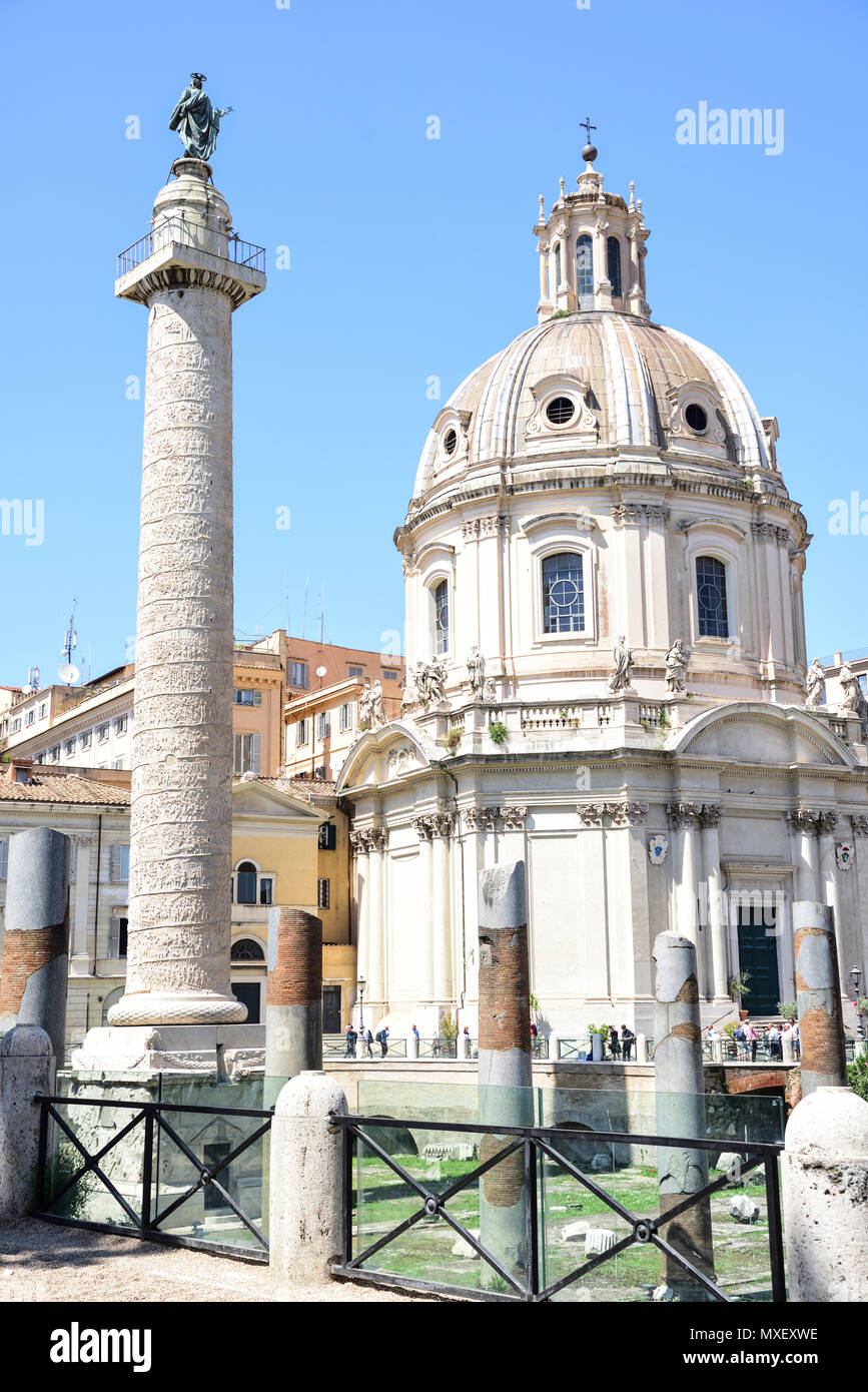 Rome. Trajan column. It depicts the history of the conquest of Dacia by ...