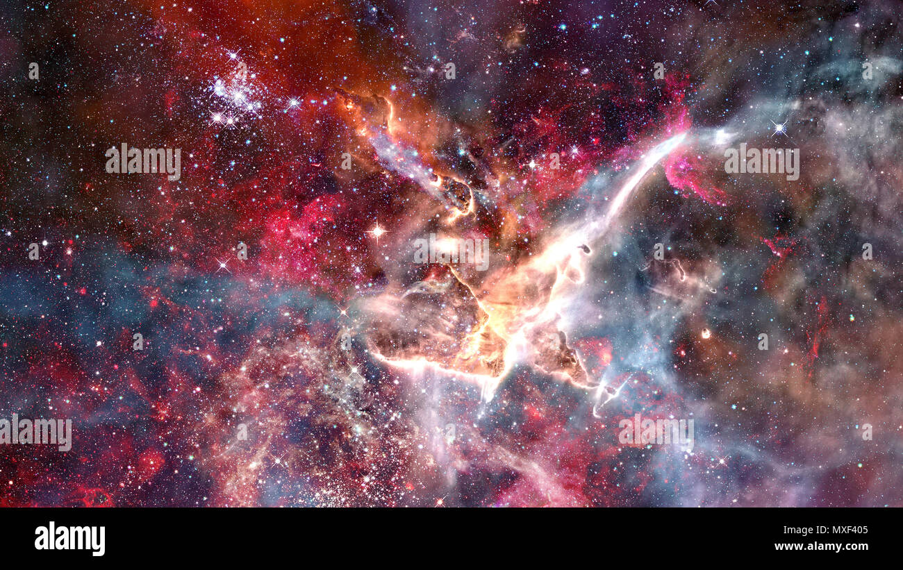 Night sky with stars and nebula. Elements of this image furnished by ...