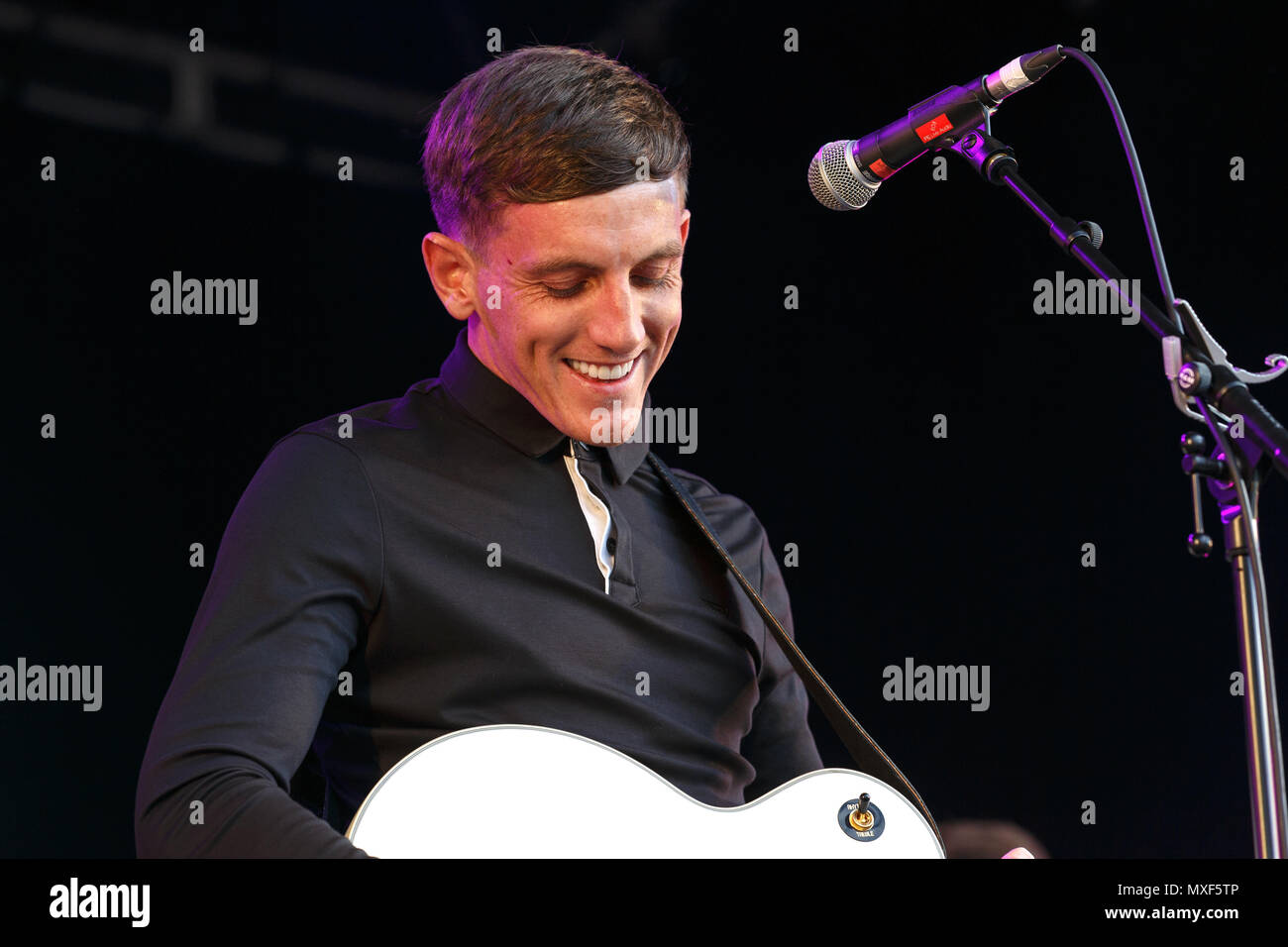 Louis Berry, singer, performing live onstage. Louis Berry in concert