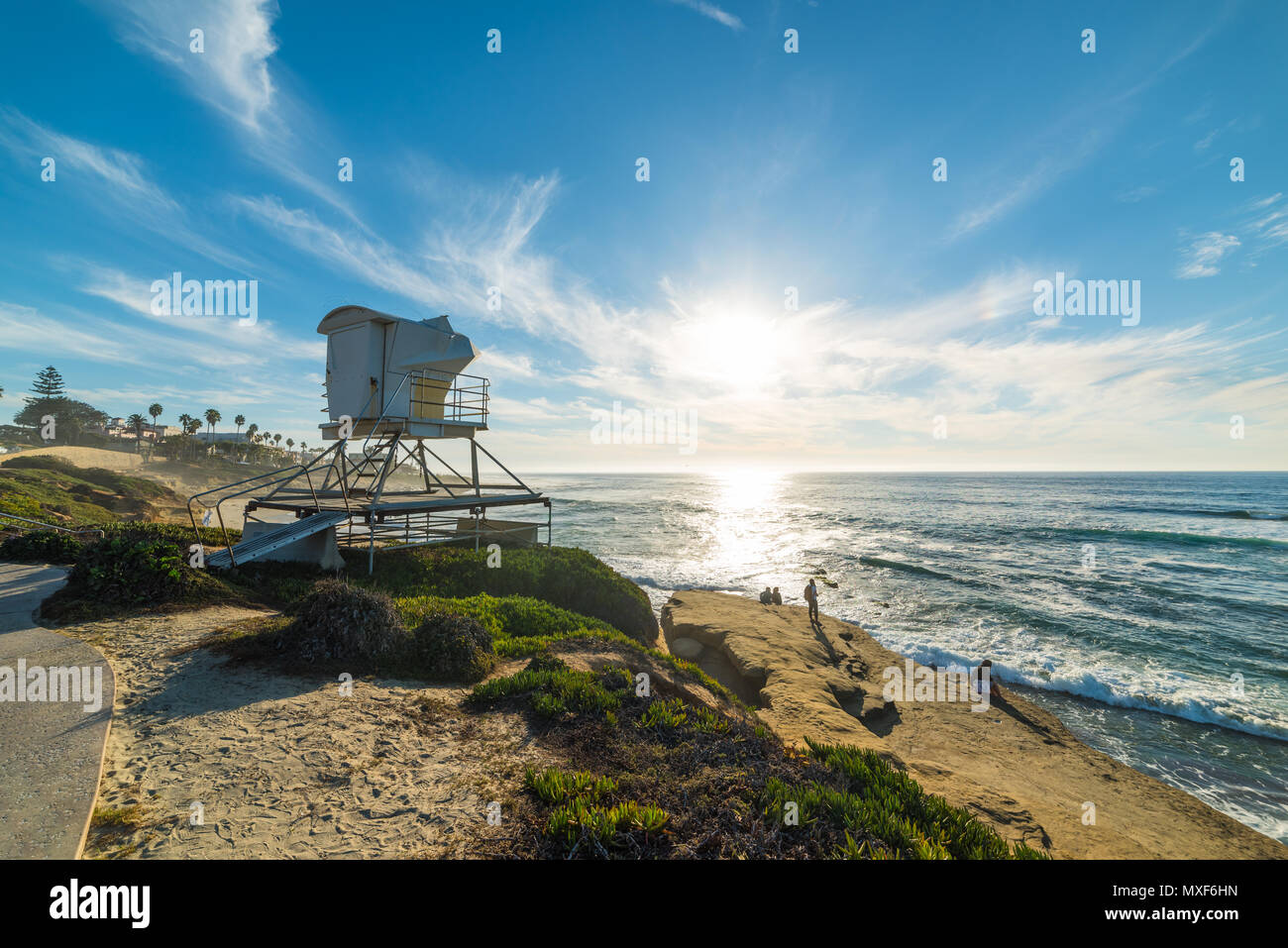 sand and rocks in La Jolla beach, San Diego Stock Photo - Alamy