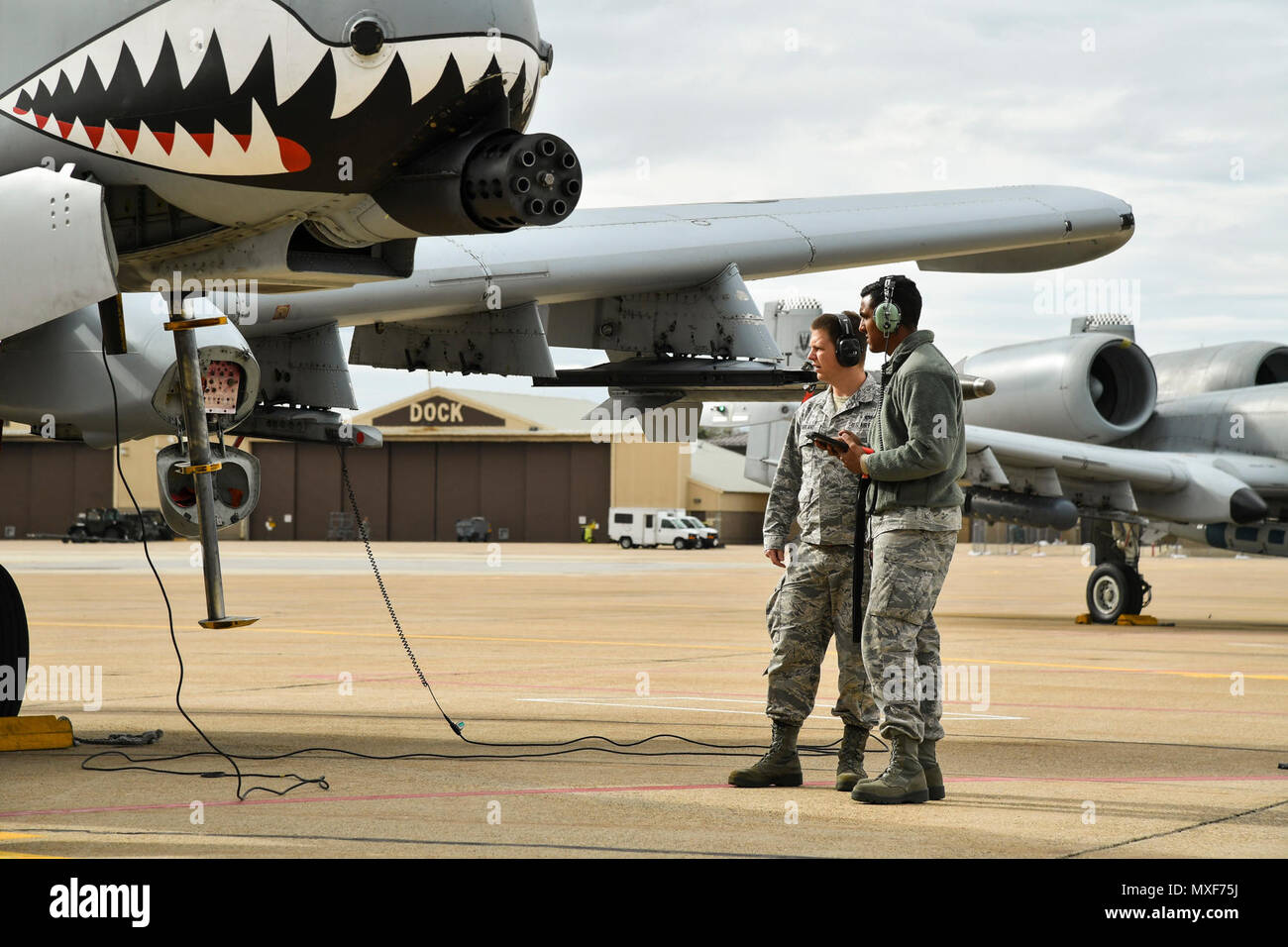 Staff Sgt. Jordan Fuller, foreground, and Airman 1st Class Logan
