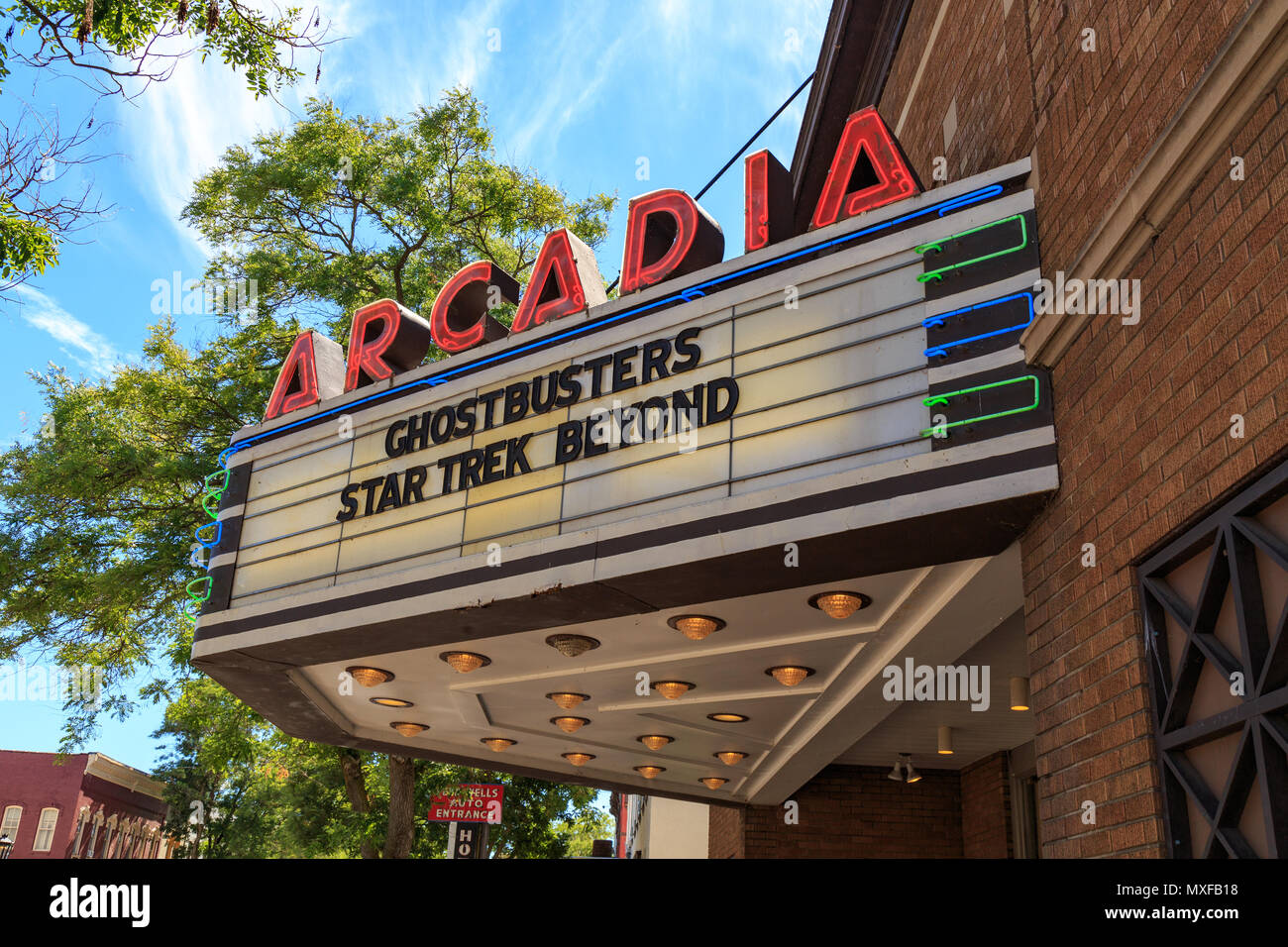 Wellsboro, PA, USA July 26, 2016 The Arcadia Movie Theater arcade on