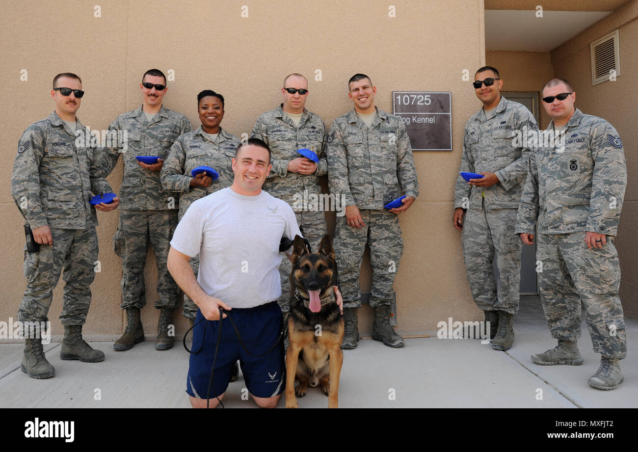 The 379th Expeditionary Maintenance Squadron fabrication flight, at Al Udeid Air Base, Qatar