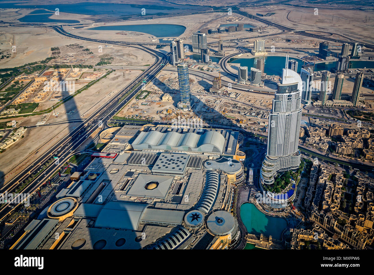 Aerial View Of Address Cityscape View Of Skyscrappers From The Burj Khalifa Including The Address  Taken In Dubai, Uae On 18 September 2013 Stock Photo - Alamy