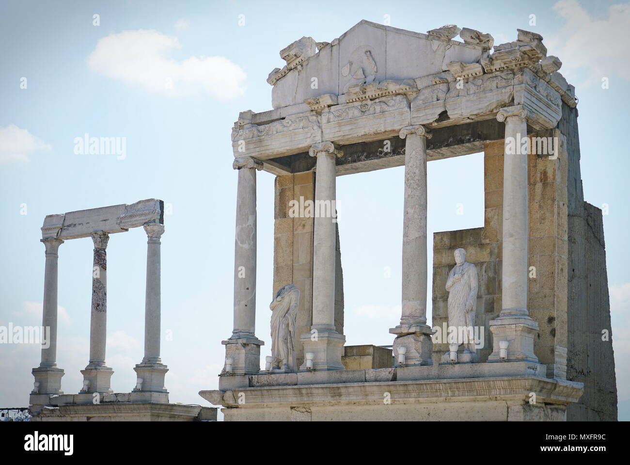 Roman theatre of Philippopolis in Plovdiv, Bulgaria.Panorama of the ancient  Amphitheatre in Plovdiv Stock Photo - Alamy