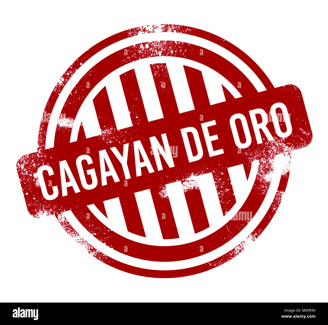 Cagayan De Oro City - Red grunge button, stamp Stock Photo