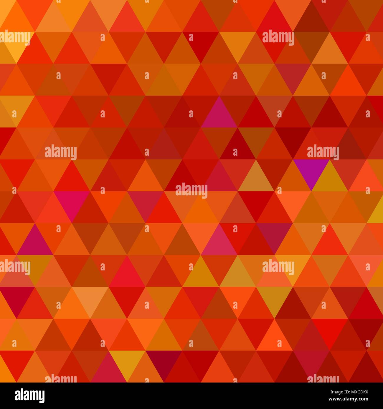 abstract vector geometric triangle background - red and orange Stock Vector