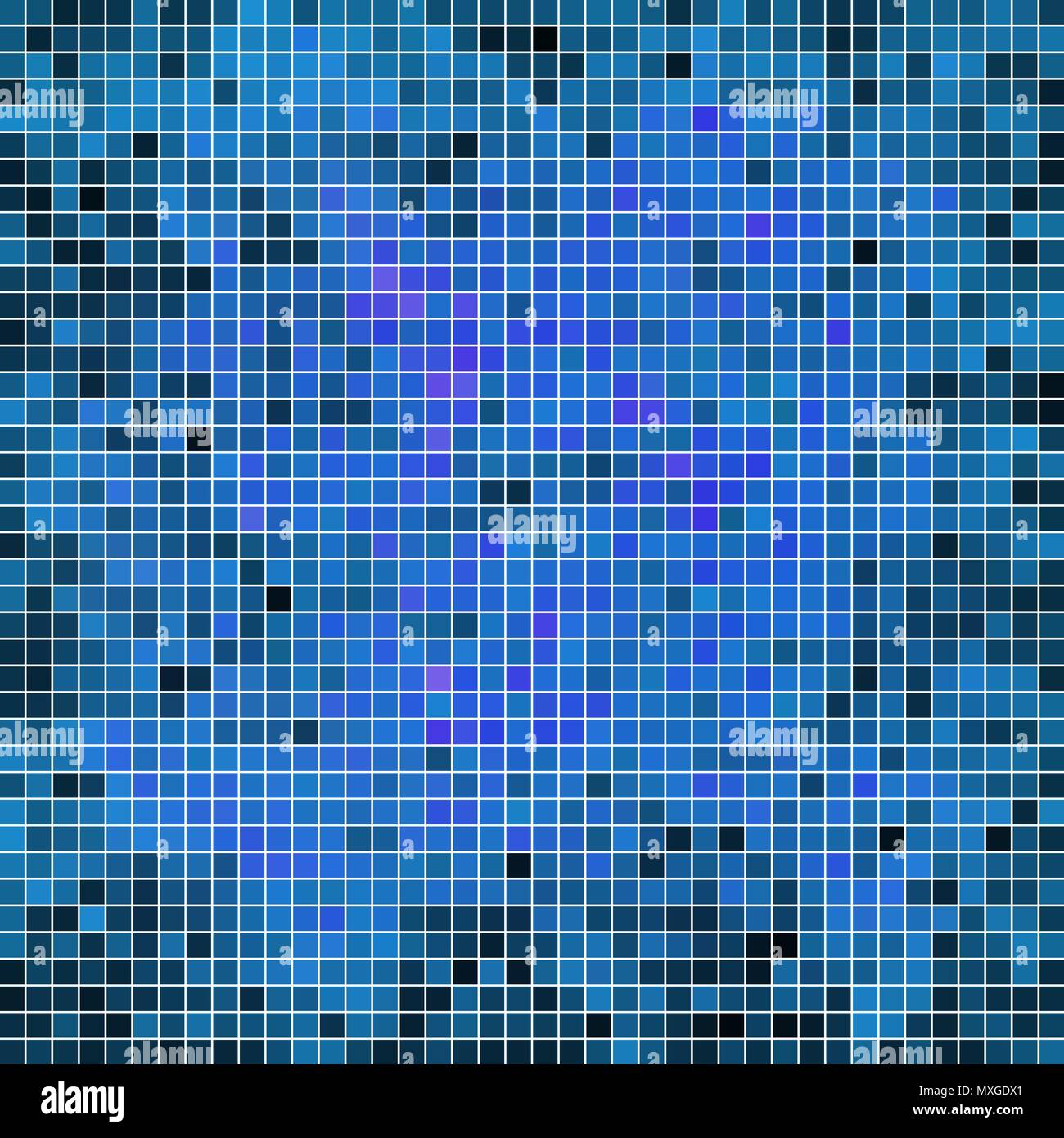 abstract vector square pixel mosaic background - blue Stock Vector ...
