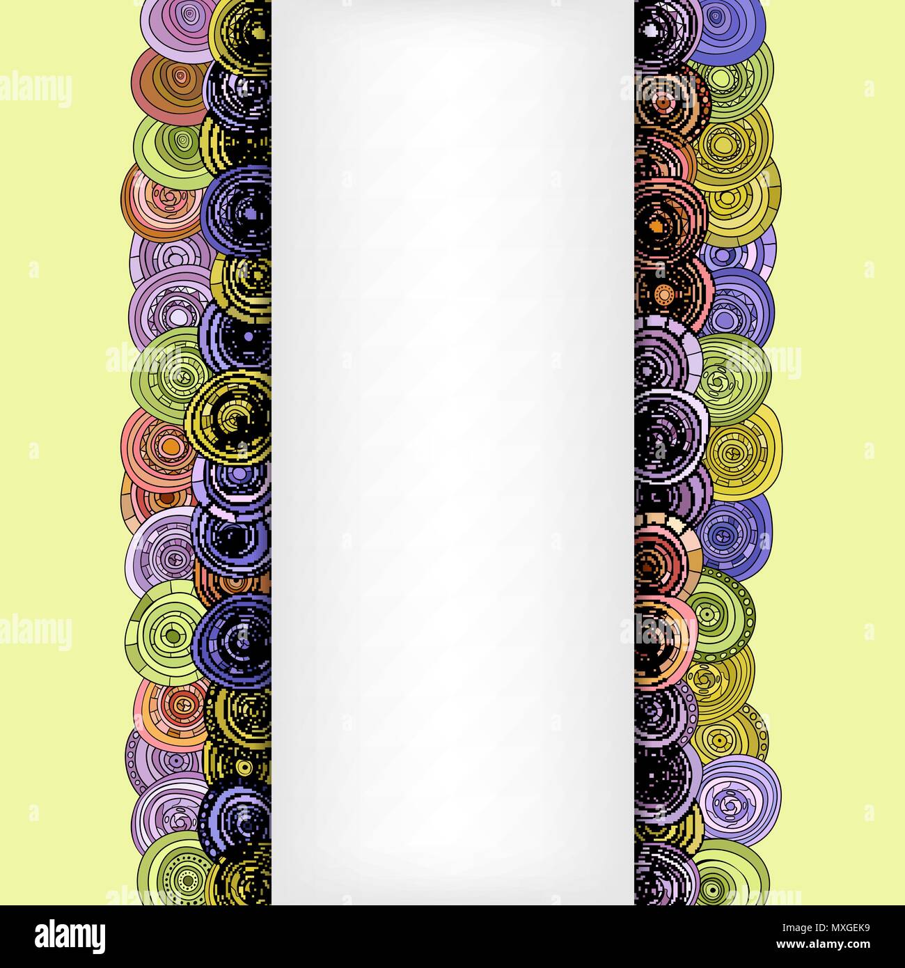 abstract vector vintage colored circles card Stock Vector Image & Art