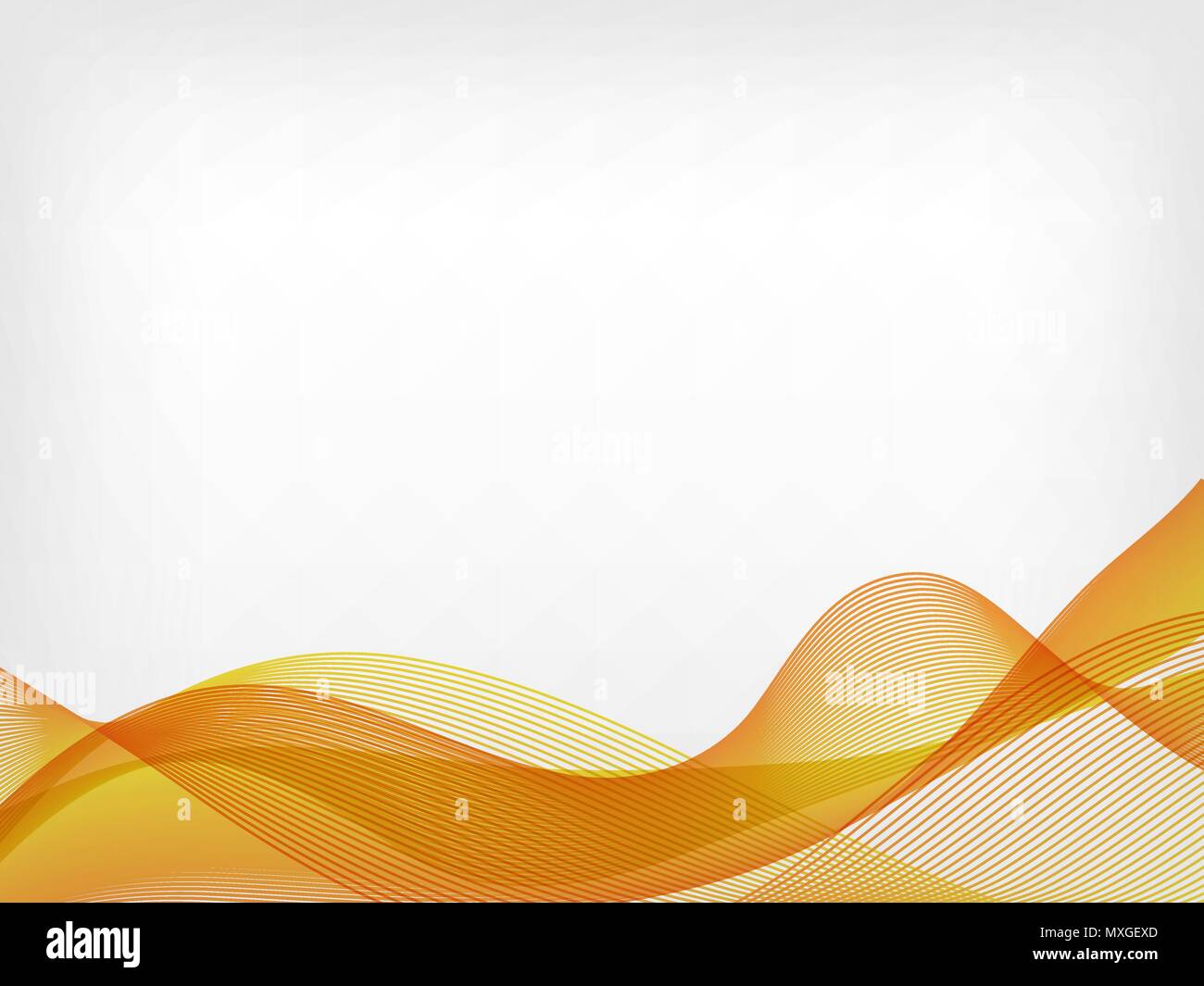 abstract vector waved line background - golden yellow Stock Vector