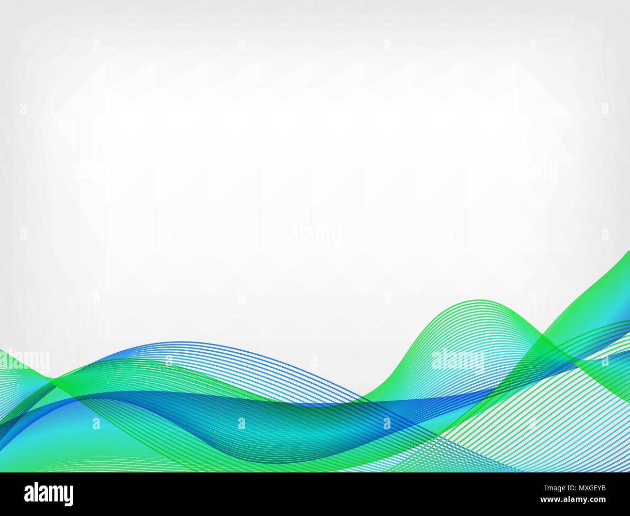 abstract vector waved line background - green and blue Stock Vector